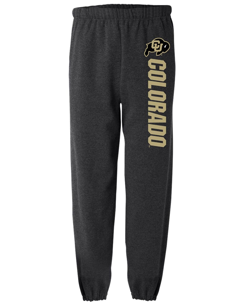 UofC Officially Licensed Apparel - Collegiate Name Jogger Sweatpants, Charcoal Heather, X-Large