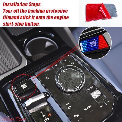 Image of Car Interior Accessories Engine Start Stop Push Button Cover Compatible with BMW X3 5 Series 2025-2026