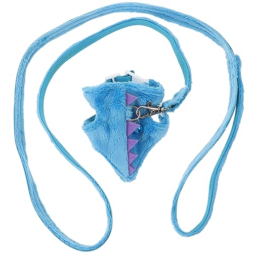 Yardwe Comfortable Ferret Vest Leash Animal Walking Harness with Bell Lightweight Traction Rope for Ferrets Dwarf Hamsters and Pets Color Random