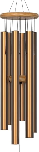 Miniatura 7 de Campanillas de viento  Campanillas de viento modernas negras de 28 pulgadas para tonos profundos y relajantes  Decoración de jardín al aire libre,