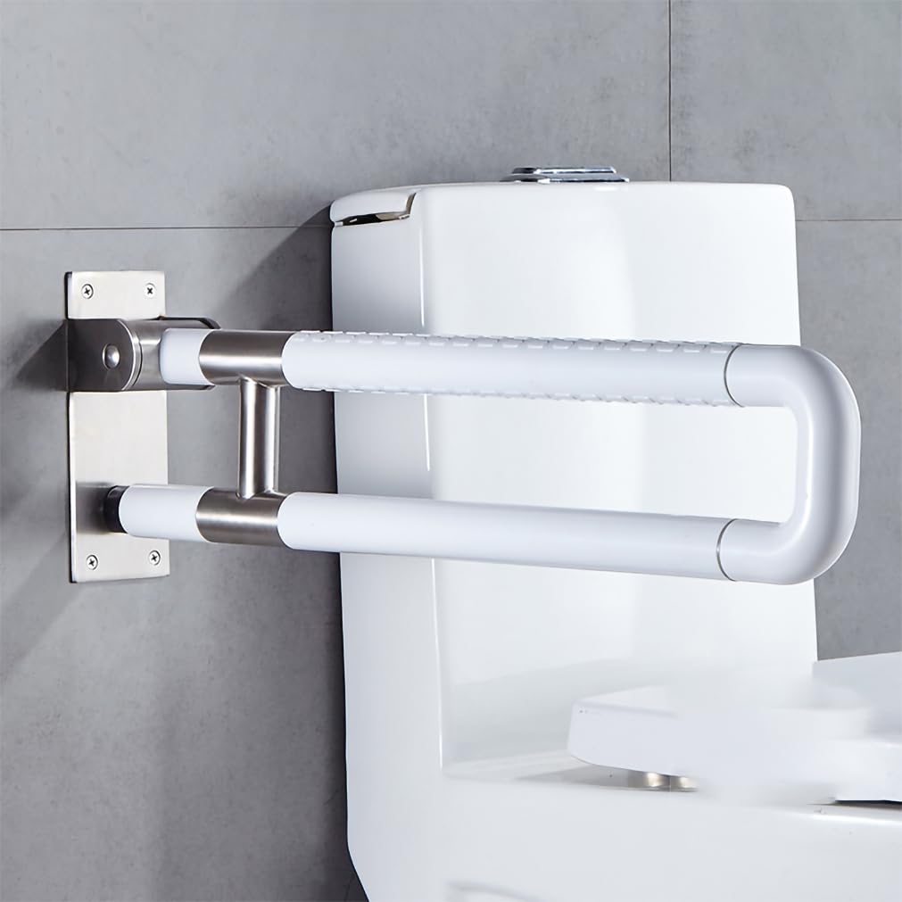 Asidero para inodoro con discapacidad,asideros para baño seniors agarre plegable seguro barandilla escalera pasamanos