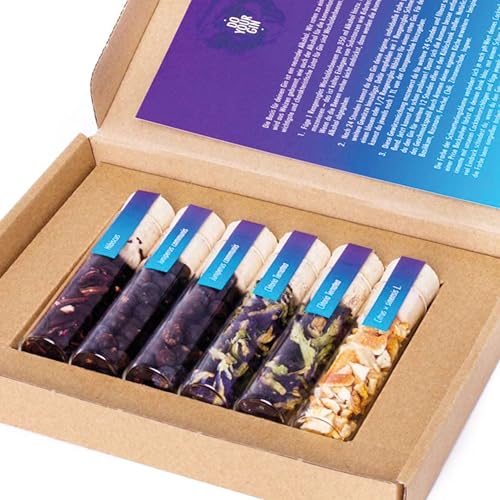 GIN COLOR CHANGING SET | DIY Gin Making Kit | Colored Cocktail Infusion Set with Spices & Herbs | Gift for Men & Women, Anniversary & Birthday