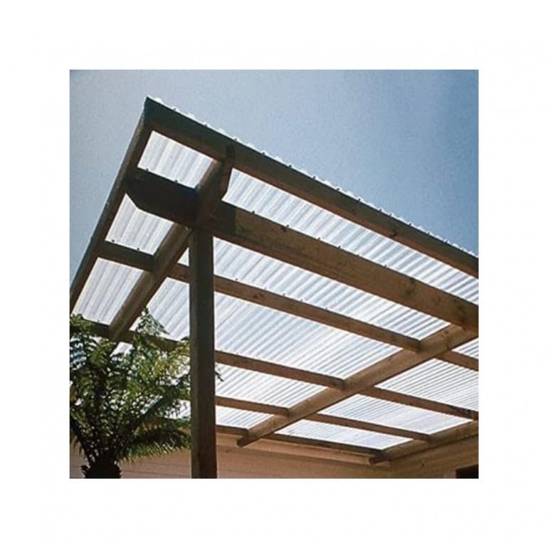 1 Lastra di Policarbonato Corrugato "SuperDur" ONDA 76/18 CLEAR 1265X3000mm con protezione UV