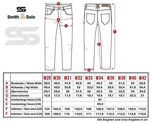 Smith & Solo Jeans heren - slim fit jeansbroek stretch moderne mannen rechte broek cut basic gewassen - Image 7