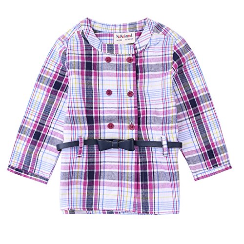 MOMOLAND Baby Girls Plaid Woven Shirt (9-12 Months)
