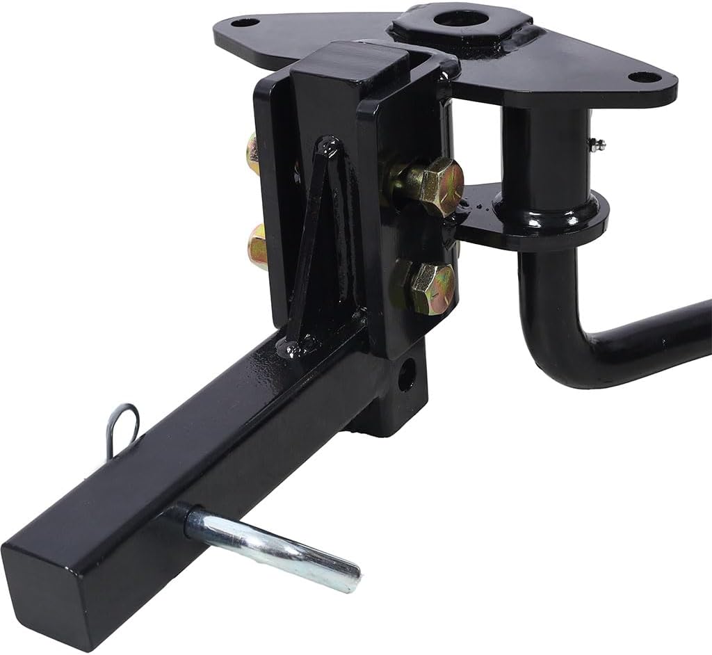 12000lb Weight Distribution Hitch, 4-Point Sway Control with Height Adjustable Forged Shank, Includes Standard Hitch Shank & Pre-Installed Hitch Ball (Black),10000lbs