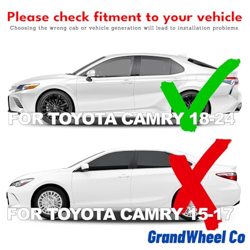 Window Deflectors Smoke Tinted in-Channel Side Window Vent Visor Deflectors Rain Guards Compatible with Camry 2018-2024 - 4pcs. GW0370 by GrandWheel - Image 2
