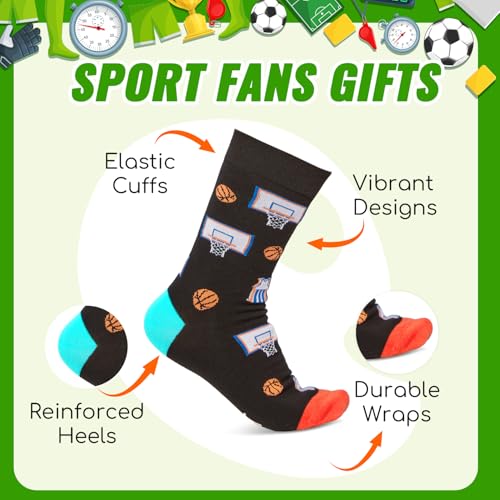 Gamer Gifts for Teens Boys - Baseball Hockey Football Basketball Gifts, Gaming Socks for Adult, Kids 4-18 Years3