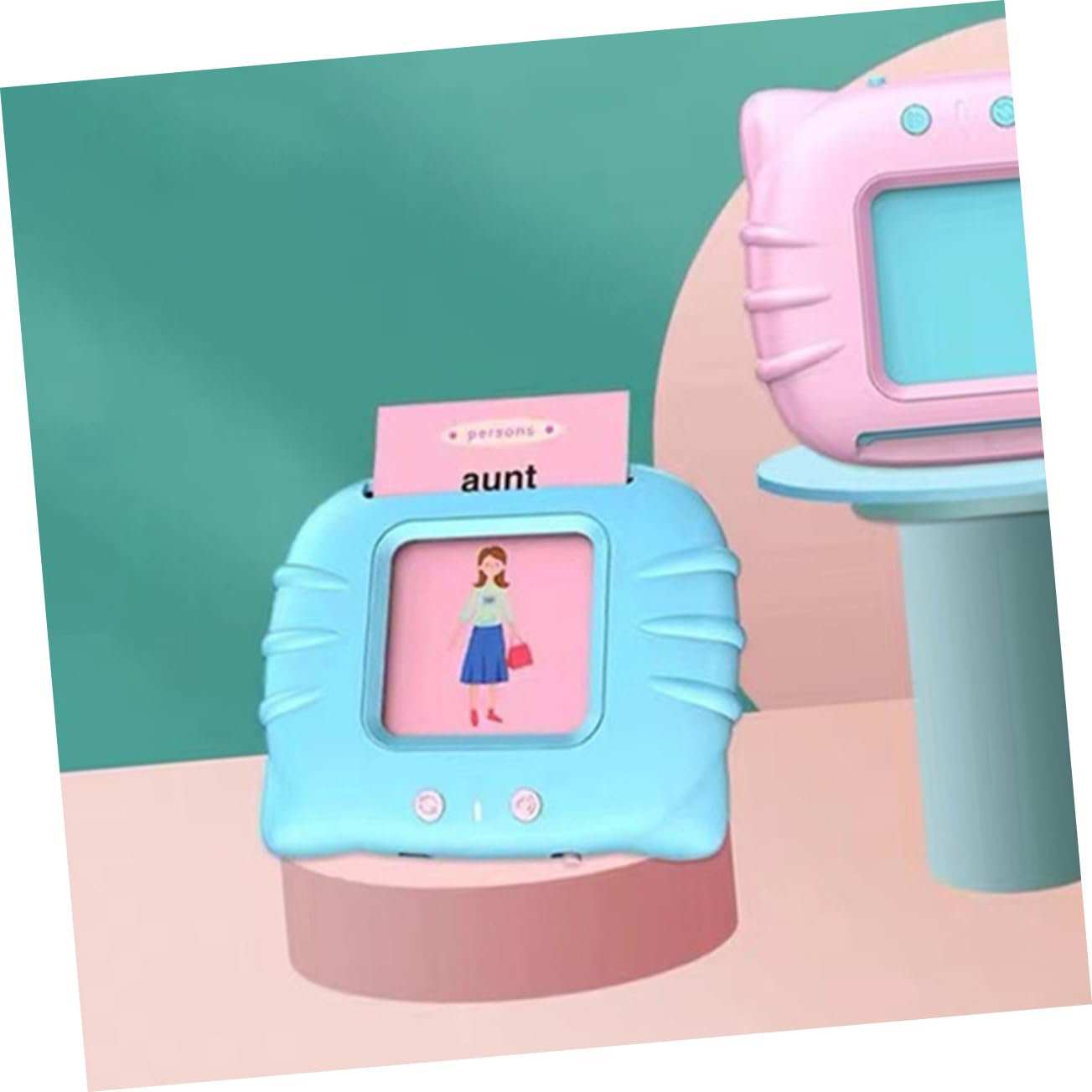 TOYANDONA Macchina Per Educazione Precoce Gioco Divertente Per Alfabetizzazione Giocattoli Educativi Precoci Di Materiali Di Resistenti e Sicuri Per Apprendimento Delle Parole Carte Per Appr