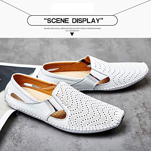Image of Men's Driving Shoes Leather Slipper Casual Slip on Loafers