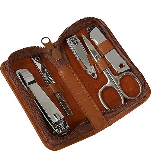 Royce Leather Chrome Plated Mini Manicure Kit, Black, One Size image 5