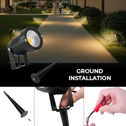 Image of CBK 5W Garden Lights Outdoor Waterproof | LED Garden Light Warm White | Aluminium Body Pathway Light for Steps, Lawn, Patio, Porch, Villa | IP65 Certified | 55,000 Lifespan Hours Pack of 1