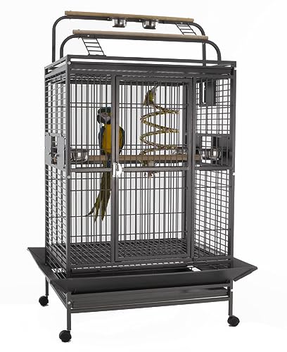 Sun Cages - Cage Perroquet Complète | Grande Cage à Oiseaux Idéale pour Moyens et Grands Perroquets | Mesures 91 x 71 x 171.5 cm | Poids 61 kg