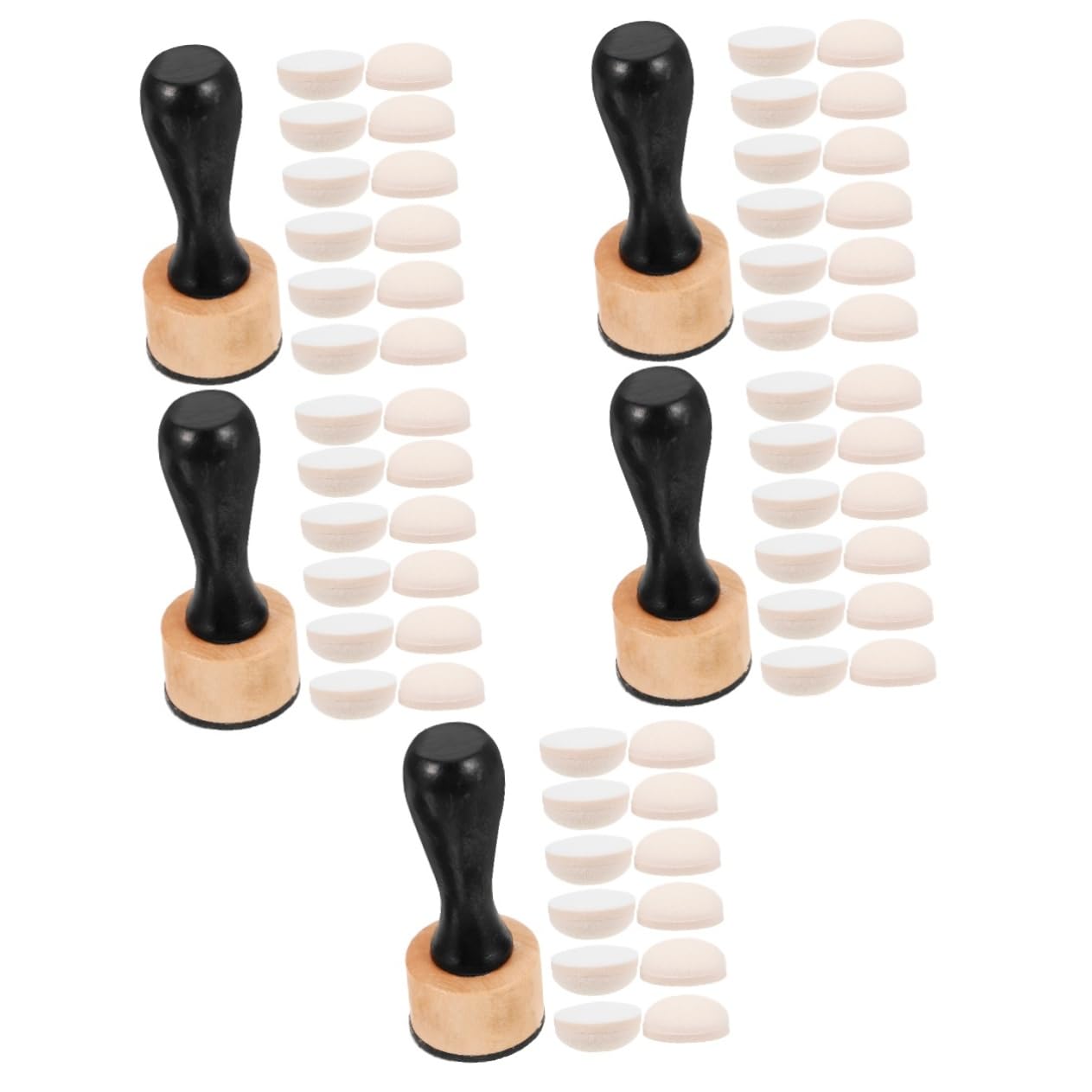 HOMSFOU 5 Ensembles Brosse à éponge scellé Peinture éponges Dessin Tampon éponge Fournitures de Dessin Outils de Bricolage Tampon de Plastique