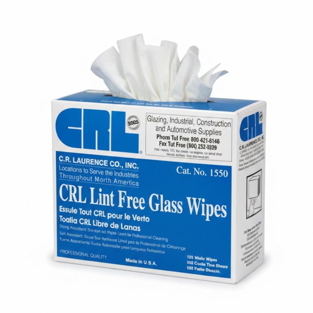 Lint verre sans lingettes CRL pour nettoyer le vitrage sans laisser de poussière fine
