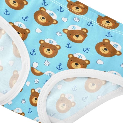 Cute Bear Ocean Blue Toddler Girls's Underwear 2T 23021874