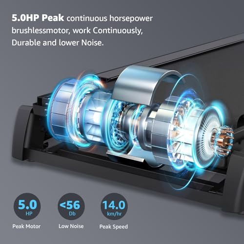 Image of MAXPRO Impact Run 5HP Peak DC Motor Multifunction Foldable Treadmill for Home Gym with Massager, 6 Level Incline,Max.Speed 14km /hr,Fit Show App,Running Machine for Home use with LED Display(PTM600M)
