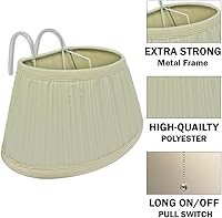 Vista 3 de Evelots Lámpara de Lectura para Cabecero de Cama Luz de Libro (Paquete de 2) Pantalla de Tela Suave - Cordón de Encendido/Apagado Fácil