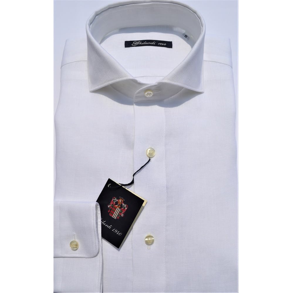Camicia Uomo in 100% Lino Bianco 101