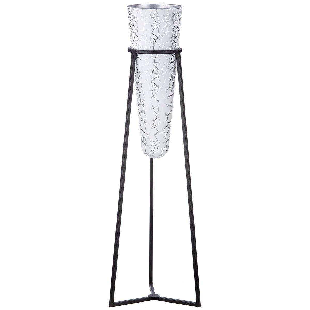 GILDE Vase, Glass Metal, Höhe 82 cm