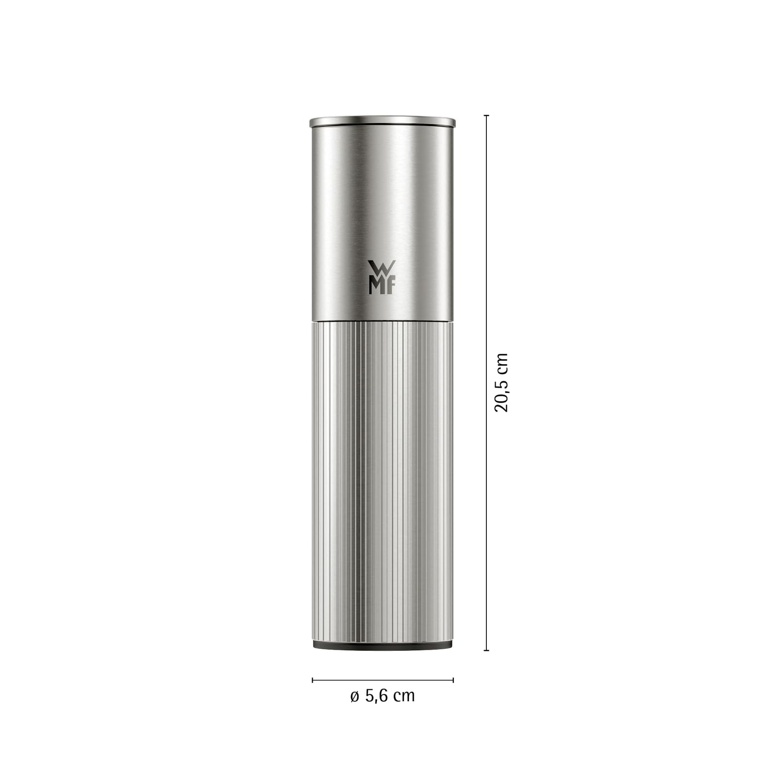 WMF Signature Pro Gewürzmühle – Salz- und Pfeffermühle mit Keramikmahlwerk, einstellbarem Mahlgrad, leicht befüllbar, magnetischem Aromaschutzdeckel, langlebiger Edelstahl, manuell