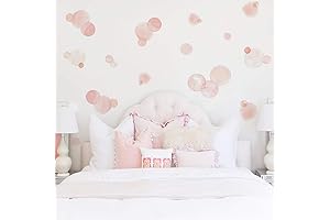 Watercolor Pink Polka Dot Wall Decals: A Touch of Bubbly Joy