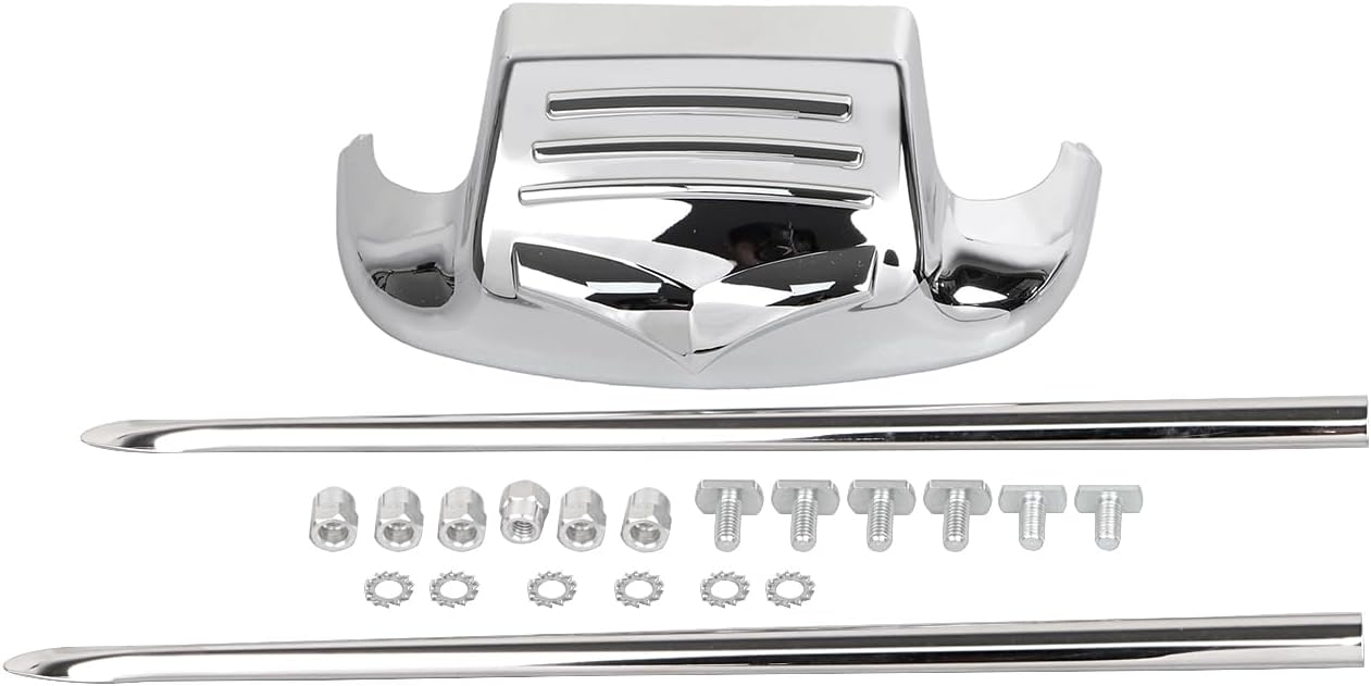 Chrome Motorcycle Front Fender Tip with Spear Trim Kit for Harley Softail Classic FLSTC 1986-2008, FLSTN 1993-1996 and FLHT FLT 1982-2013
