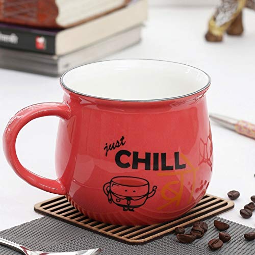 Image of JCPL Ceramic Graphic /Quote Coffee /Tea Mug Set for Office Table /Gift (Set of 2 Milk Mugs)