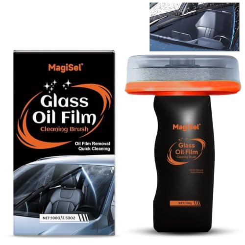 Hand-Held Glass Emulsion Cleaner Oil Film Cleaning Brush Ölabweisende Folie für Autoscheiben Handheld Glass Oil-Film Remover für Fenster Spiegel und Glasoberflächen 100g