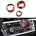 1x Red AC Climate Control Radio Volume Knob Ring Covers For BMW 1 2 3 3GT 4 Series