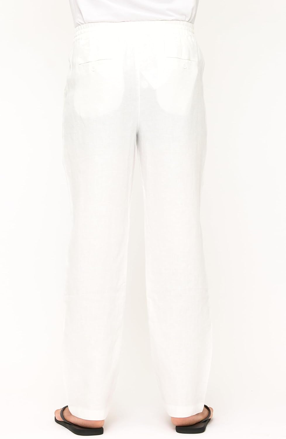 Men's Casual 100% Linen Pants with Drawstring and Elastic Waist - Image 4