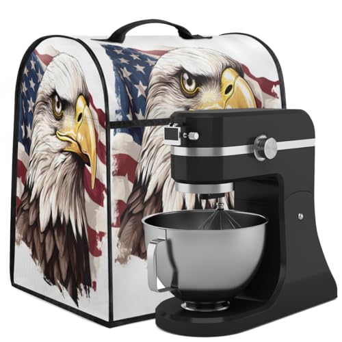 Coffee Maker Cover American Flag Eagle Kitchen Appliance Covers Small Appliance Covers Blender Cover Juicer Cover Dust Covers for Kitchen Appliances with Top Handle and Pockets,Washable,C885
