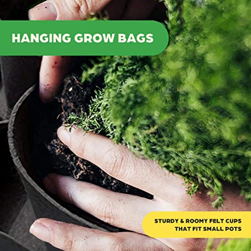 Bolsas de cultivo para pared con 36 bolsillos de tela para plantas 4