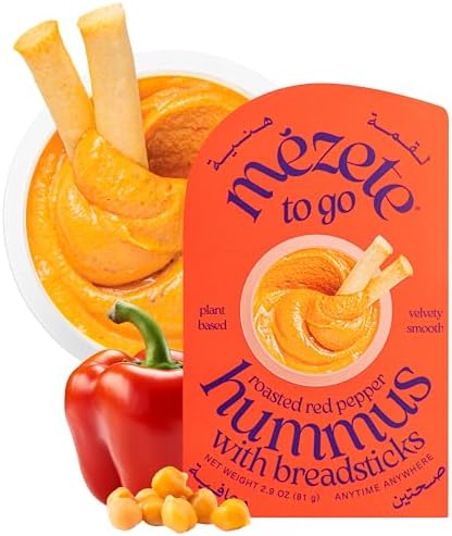 mézete DIP & GO HUMMUS ROASTED RED PEPPER 92G