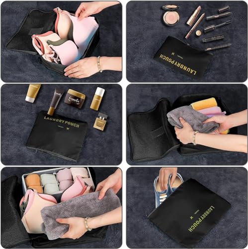 Image of Travel Organizer, Packing Cubes for Travel, Toiletry Bag, Packing Bags for Clothes, Travel Essentials, Travel Pouch, Travel Organizer (BLACK)