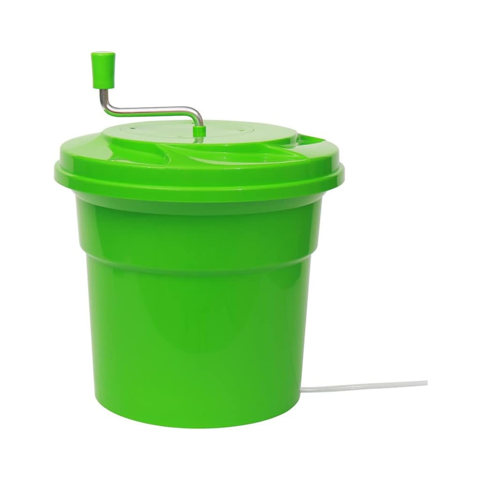 Centrifuga per insalata professionale 25 l, centrifuga manuale efficace, in plastica resistente, colore: verde, dimensioni 42 x 52 cm