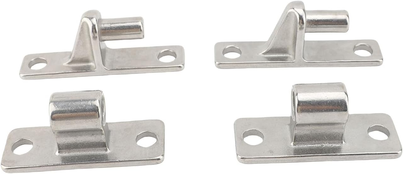 Generic 2PCS 304 Stainless Steel Door Hinges Heavy Duty Wall Mount Rustproof Farmhouse Door Hinges with Triangle Bracket for Fences, Gates