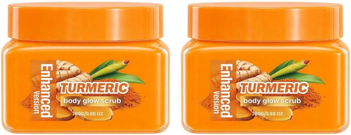 Scrub corpo illuminante e idratante alla curcuma 280 g — Esfoliazione delicata, migliora la secchezza e l'opacità della pelle, uniforma l'incarnato.