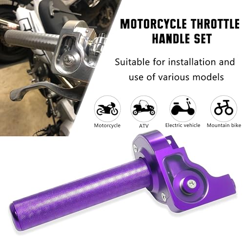 Image of Motorcycle Throttle Assembly,7 /8 inch Quick Twist Throttle Grips with Throttle Cable Aluminum Alloy Universal for CRF KLX SSR TTR 110 125 150 250cc Dirt Pit Bike ATV Mini Bike