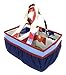 Bacati Transportation Multicolor Nursery Fabric Storage Caddy with Handles, Blue