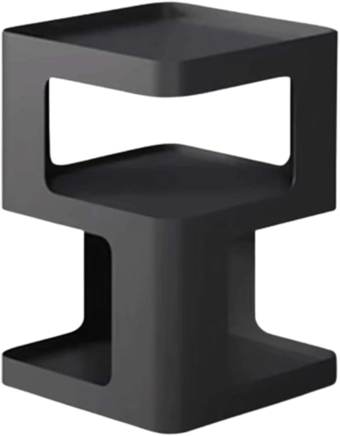Armoire de chevet compacte en fer forgé et table basse blanche ou noire