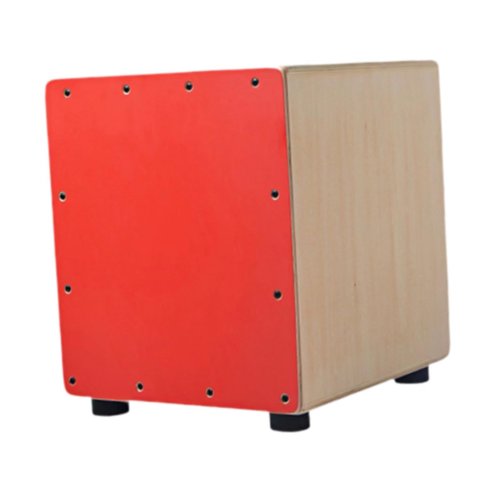 Perfeclan Tambor de Madera para Niños, Instrumento de Percusión, Juguete Educativo, Rojo