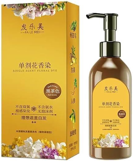 Japanese Hair Dye Shampoo for Women &amp; Men All Hair Types Natural &amp; Long-Lasting Color Ammonia-Free Paraben-Free Plant-Base...
