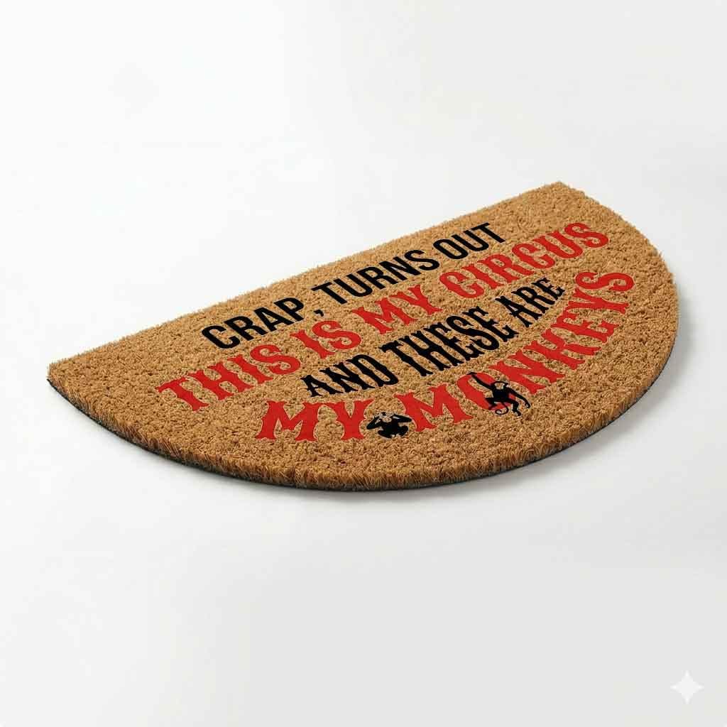GDCJJIAX Practical Magic Quotes Half Round Doormat, 0.4" Thick Semi Circle Witchy Welcome Mat, Non-Slip Rubber Backing Indoor Outdoor Funny Movie Fan Gift (Always Throw Spilt Salt)