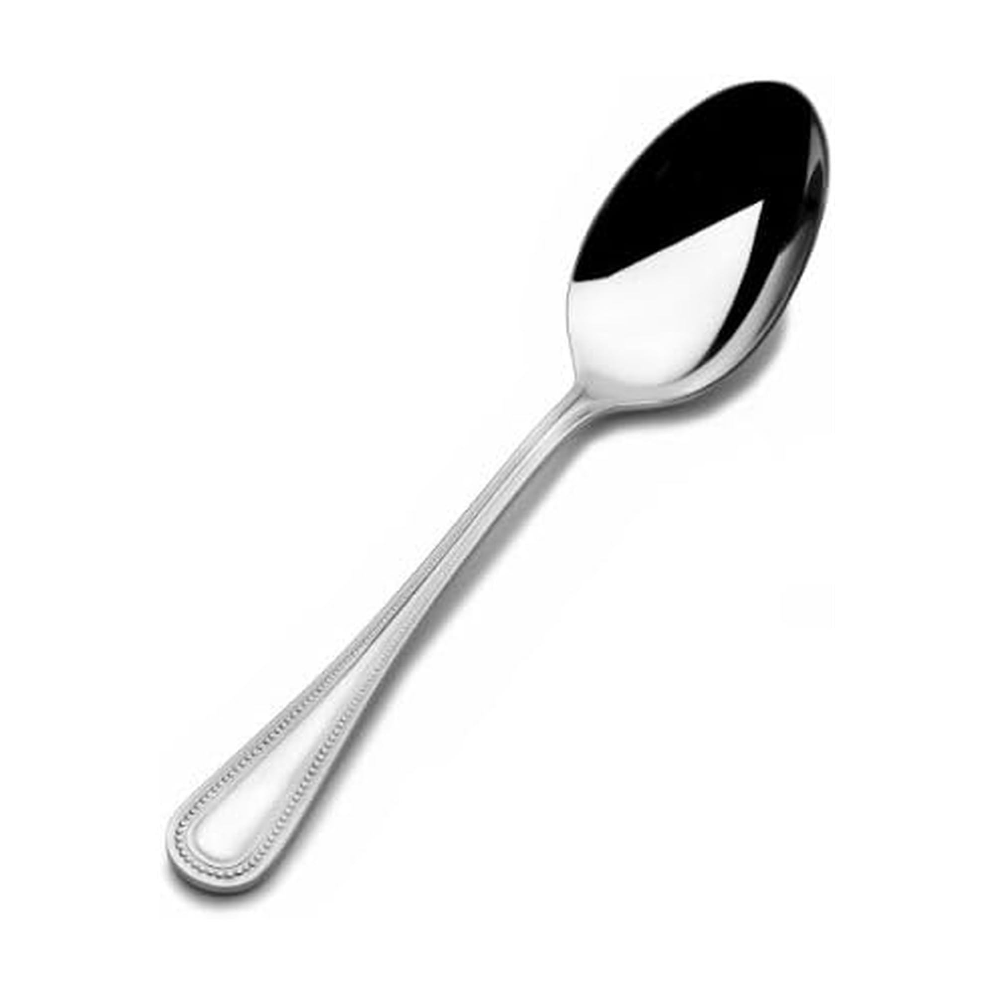 Cuillère de service Wallace Continental Bead en acier inoxydable argenté