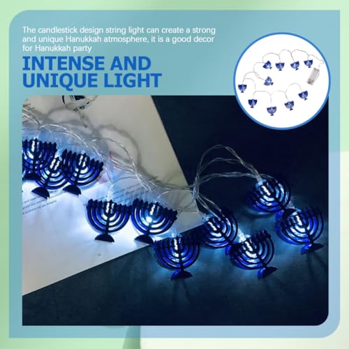 minkissy Guirlande Lumineuse Facile à Suspendre LED à Piles Forme Candélabre 9 Têtes Bleu pour Décoration de Fête et Célébrations Intérieures – vue 6