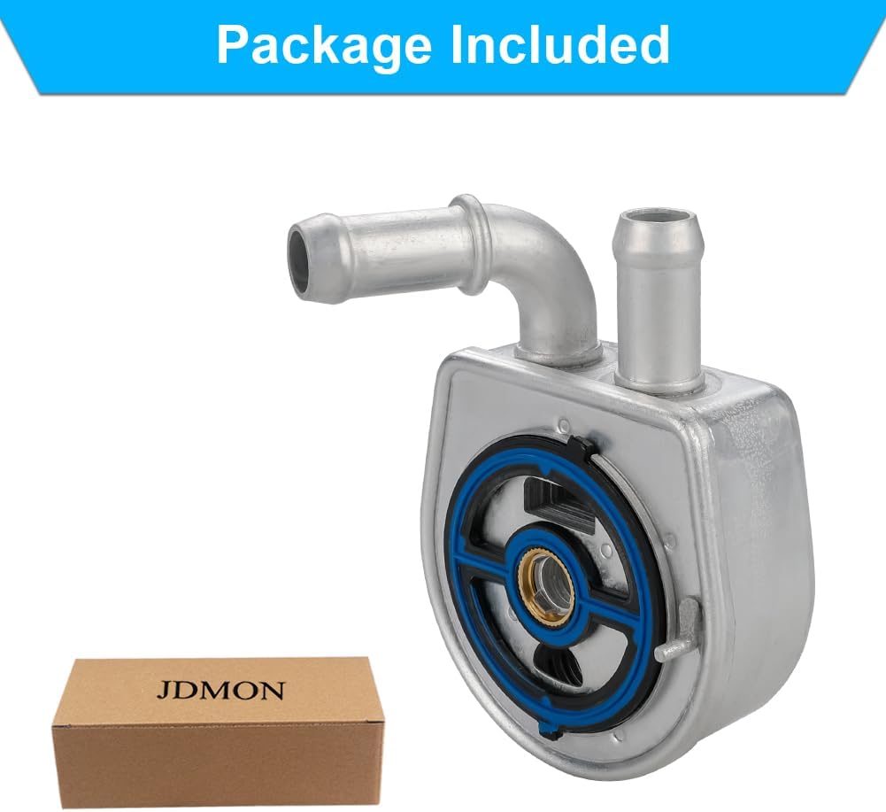 JDMON Engine Oil Cooler Replacement for 2006-2014 Mazda 5, 3, 6, CX-7 2.3L 2.5L, Compatible with LF6W14700, LFD714700, LF6W14700A