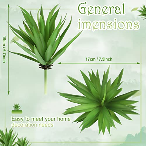 Artificial Succulents Plants Faux Succulents Unpotted Yucca Vera Real Touch Lifelike Agave Plant Green Fake Succulent Greenhouse Small Plants For Diy Garden Home Office Outdoor Decoration (4 Pcs) #TOP1