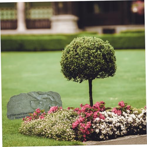 Statue commémorative animaux pour jardin pierre tombale en résine