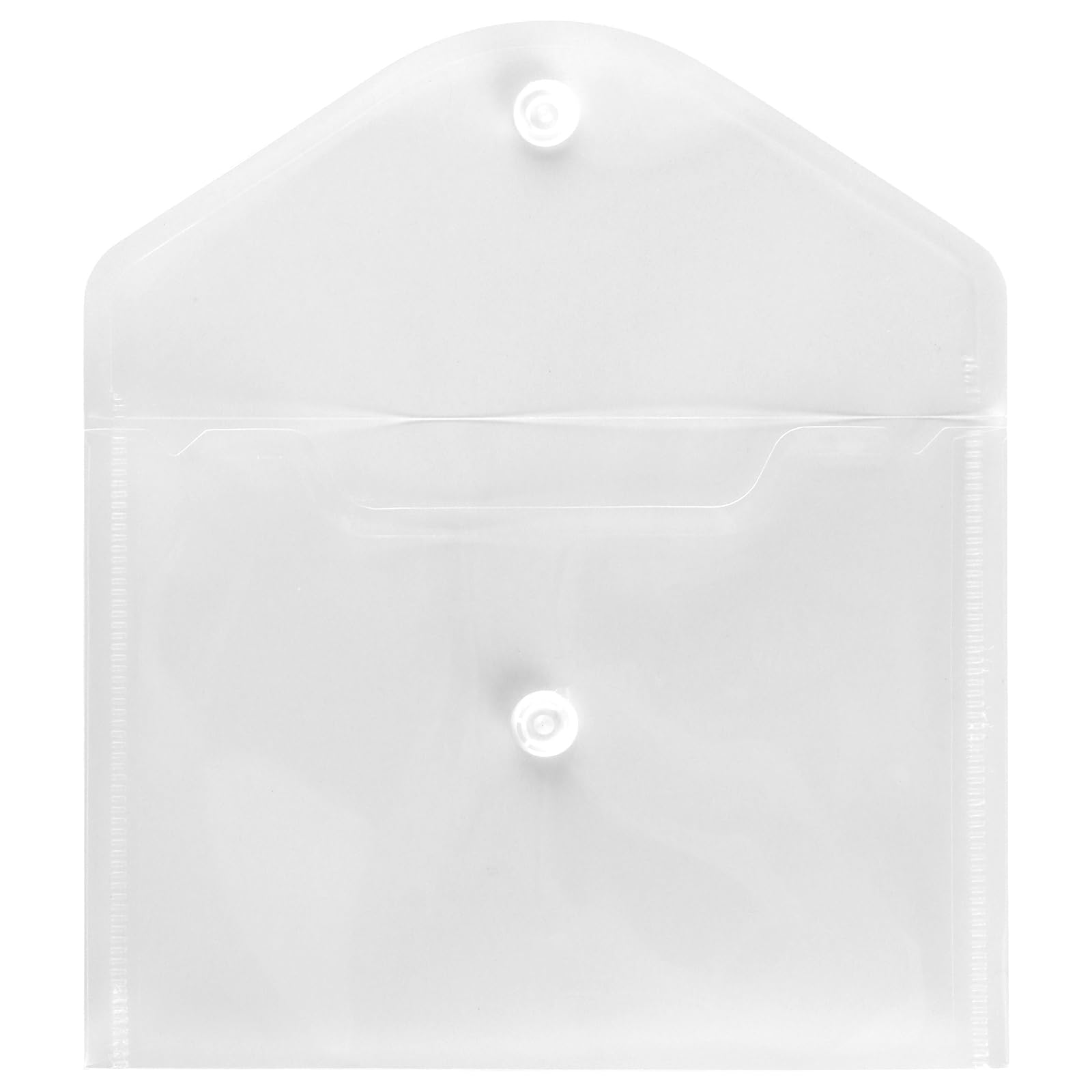 KEILEOHO 50 cartelle portadocumenti, formato A6, trasparenti, in plastica, con bottone automatico, per organizzare documenti, 170 x 120 x 1,6 mm